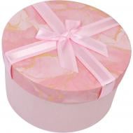 Коробка подарункова рожева з бантом 14х14х8 см