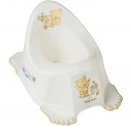 Горшок Tega baby Мишки с противоскользящей резиной, Белая жемчужина