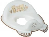 Накладка дитяча на унітаз Tega baby Ведмедики з гумками протиковзними, Біла перлина