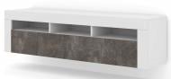 Тумба под ТВ BIM Furniture Moreno 2д 1600x430x350 мм белый матовый/бетон (MORENO_RTV_160_BM_CB)