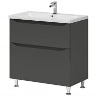 Тумба на ніжках Aquarius Савойя графіт з умивальником Exclusive 80