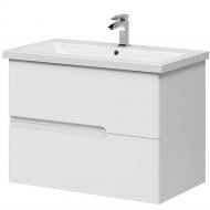 Тумба підвісна Aquarius Silver білий з умивальником Exclusive 80