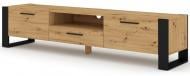 Тумба под ТВ BIM Furniture Nuka 3д 2000x480x430 мм черный/дуб артизан (NUKA_200_DAB_ARTISAN)