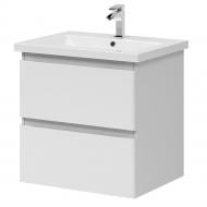 Тумба подвесная Aquarius Teffi белый с умывальником Комо 60