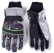 Рукавички YO! лижні дитячі фігури р.16 сіро-чорний