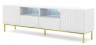 Тумба під ТВ BIM Furniture Ravenna 2д1ш 2000x580x420 мм золотий/білий (RAVENNA_CCK_DIAMOND_MDF_HG_TV_)