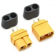 Роз'єми герметичні без заземлення Profix 2-контактні (штекер + гніздо) жовтий 1-0808XT60H