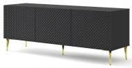 Тумба під ТВ BIM Furniture Ravenna 3д 1500x560x420 мм чорний/золотий(RAVENNA_C_DIAMOND_MDF_HG_TV_ST)