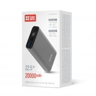 Повербанк ColorWay 20000 mAh gray (CW-PB200LPH3GR-PDD)