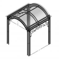 Навес кованый Артдеко КН-05 2040х2600х2000 мм