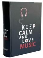Скринька-книга Keep calm Love Music чорна CooverBox