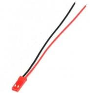 Штекер живлення без заземлення Profix JST 2-контактний з кабелем 10 см чорний із червоним 1-0870M