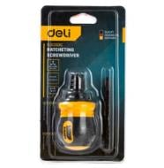 Викрутка Deli двостороння з тріскачкою 2 біти 6/PH2 x 85 мм (DL626010)