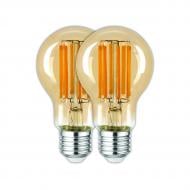 Лампа светодиодная V-WATT FIL Amber 2 шт. A60 8 Вт E27 2800 К 220 В желтая Лампа светодиодная V-WATT FIL Amber 2 шт. A60 8 Вт E27 2800 К 220 В желтая