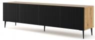 Тумба под ТВ BIM Furniture Ravenna 4д 2000x560x420 мм дуб артизан/черный/черный матовый (RAVENNA_B_FOILED_MDF_TV_STAND_)