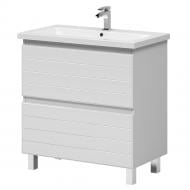 Тумба на ножках Aquarius Siena белый с умывальником Комо 80