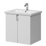 Тумба підвісна Aquarius Mona білий з умивальником Комо 70