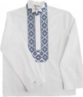 Вышиванка для мальчиков Эдельвика 147-20/09 с синей вышивкой р.140 белый