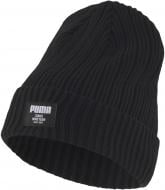 Шапка Puma Ribbed Classic Beanie 02283101 р.one size черный