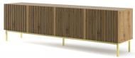 Тумба под ТВ BIM Furniture Ravenna 4д 2000x580x420 мм дуб артизан/золотой(RAVENNA_F_PAINTED_MDF_TV_STAND)