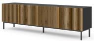 Тумба под ТВ BIM Furniture Ravenna 4д 2000x580x420 мм дуб артизан/черный/черный матовый (RAVENNA_F_PAINTED_MDF_TV_STAND)
