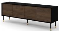 Тумба под ТВ BIM Furniture Sherwood 4д 1800x600x400 мм черный матовый/дуб катания (SHERWOOD_TV_STAND_4D_180_BLACK)