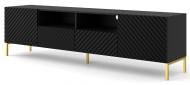 Тумба під ТВ BIM Furniture Surf 2д2ш 2000x560x420 мм чорний матовий/золотий(SURF_TV_STAND_200_2D2S_BLACK_M)