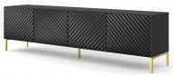 Тумба под ТВ BIM Furniture Surf 4д 2000x560x420 мм черный/золотой(SURF_TV_STAND_200_4D_BLACK_GLO) Тумба под ТВ BIM Furniture Surf 4д 2000x560x420 мм черный/золотой(SURF_TV_STAND_200_4D_BLACK_GLO)