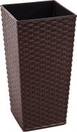 Горщик Lamela Фінезія ротанг 300 з вкладом квадратний 19,5 л мокко