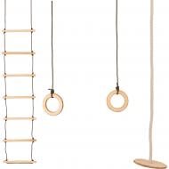 Ігровий комплекс Goodevas 3в1 гімнастичні кільця/дерев'яна тарзанка та мотузкова драбина E094