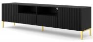 Тумба під ТВ BIM Furniture Wave 2д2ш 2000x560x420 мм чорний матовий/золотий(WAVE_TV_STAND_200_2D2S_BLACK_M)