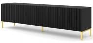 Тумба под ТВ BIM Furniture Wave 4д 2000x560x420 мм черный матовый/золотой(WAVE_TV_STAND_200_4D_BLACK_MAT)