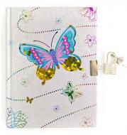 Блокнот на замочке с окошком Очаровательная бабочка W360920-S Malevaro Блокнот на замочке с окошком Очаровательная бабочка W360920-S Malevaro