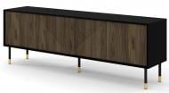 Тумба под ТВ BIM Furniture Woody 4д 1800x600x400 мм черный матовый/дуб катания (WOODY_TV_STAND_4D_180_BLACK_MA)