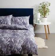 Комплект постельного белья Marble семейный белый с серым SoundSleep