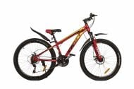 Велосипед Cross 26" 13"(33 см) Fast 2023 26CJS-004678 красно-черный с желтым