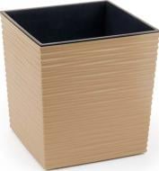 Горшок Lamela Юка 400 долото квадратный капучино