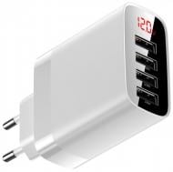 Зарядний пристрій BASEUS 30W Display 4U (CCJMHB-B02) білий