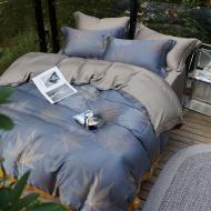 Комплект постельного белья EVENING MAPLE семейный синий с серым Homeline