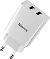 Зарядний пристрій BASEUS Speed Mini Dual U Charger 10.5W (CCFS-R02) White