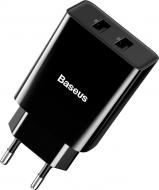 Зарядное устройство BASEUS Speed Mini Dual U Charger 10.5W (CCFS-R01) Black