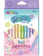 Фломастеры двухсторонние 10 цветов Pastel 80875PTR Colorino