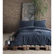 Комплект постельного белья Stonewash Denim dark grey евро серый SoundSleep