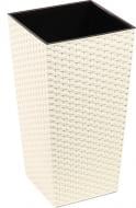 Горщик Lamela Фінезія ротанг 300 квадратний кремовий