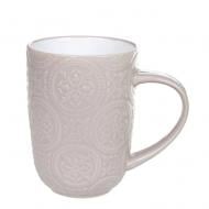 Чашка керамическая Flora 32009 Дамаск бежевая 0.4л. (MR08877)