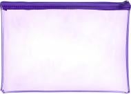 Пенал шкільний на замку ПВХ NINGBO JOHNSHEN STATIONERY CO.,LTD прозорий із бузковим