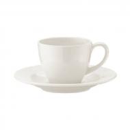 Чашка с бюдцем Для кофе Rita White  Bonna 70 мл + 12 см (RIT01KFT)