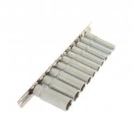 Набір головок 6-гранних подовжених MasterTool 1/4" 4-13 мм L 48 мм CRV 10 шт. 78-1411