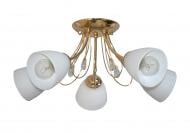 ВІТРИНА! Люстра стельова Геотон А027-5 5x60 Вт E27 золотий