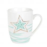 Чашка фарфоровая Flora Звездная улыбка голубая 0.32л 31952 (MR08763)